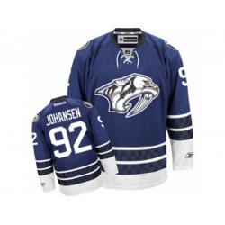 Nashville Predators #92 Ryan Johansen Premier Blue Third NHL Jersey