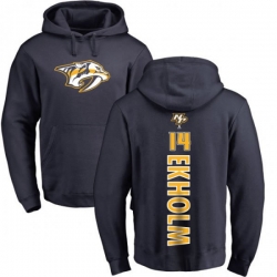 Nashville Predators #14 Mattias Ekholm Navy Blue Backer Pullover Hoodie Nashville Predators #14 Mattias Ekholm Navy Blue Backer Pullover Hoodie