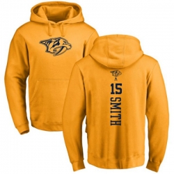 Nashville Predators #15 Craig Smith Gold One Color Backer Pullover Hoodie Nashville Predators #15 Craig Smith Gold One Color Backer Pullover Hoodie