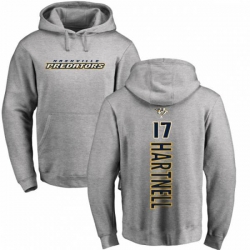 Nashville Predators #17 Scott Hartnell Ash Backer Pullover Hoodie Nashville Predators #17 Scott Hartnell Ash Backer Pullover Hoodie