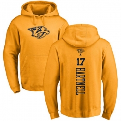 Nashville Predators #17 Scott Hartnell Gold One Color Backer Pullover Hoodie Nashville Predators #17 Scott Hartnell Gold One Color Backer Pullover Hoodie