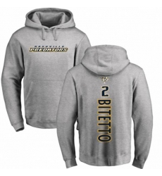Nashville Predators #2 Anthony Bitetto Ash Backer Pullover Hoodie