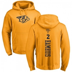 Nashville Predators #2 Dan Hamhuis Gold One Color Backer Pullover Hoodie Nashville Predators #2 Dan Hamhuis Gold One Color Backer Pullover Hoodie