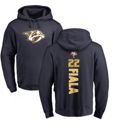 Nashville Predators #22 Kevin Fiala Navy Blue Backer Pullover Hoodie