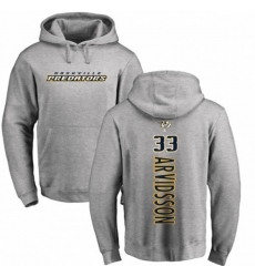 Nashville Predators #33 Viktor Arvidsson Ash Backer Pullover Hoodie