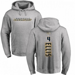 Nashville Predators #4 Ryan Ellis Ash Backer Pullover Hoodie Nashville Predators #4 Ryan Ellis Ash Backer Pullover Hoodie