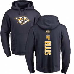Nashville Predators #4 Ryan Ellis Navy Blue Backer Pullover Hoodie Nashville Predators #4 Ryan Ellis Navy Blue Backer Pullover Hoodie