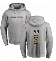 Nashville Predators #59 Roman Josi Ash Backer Pullover Hoodie