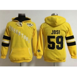 Nashville Predators #59 Roman Josi Yellow Old Time Heidi Hoodie NHL Hoodie Nashville Predators #59 Roman Josi Yellow Old Time Heidi Hoodie NHL Hoodie