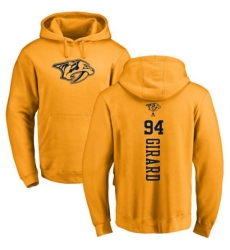 Nashville Predators #94 Samuel Girard Gold One Color Backer Pullover Hoodie