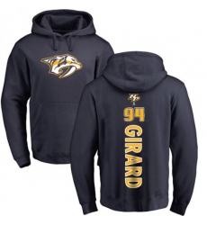 Nashville Predators #94 Samuel Girard Navy Blue Backer Pullover Hoodie