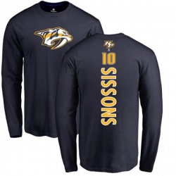 Nashville Predators #10 Colton Sissons Navy Blue Backer Long Sleeve T-Shirt Nashville Predators #10 Colton Sissons Navy Blue Backer Long Sleeve T-Shirt