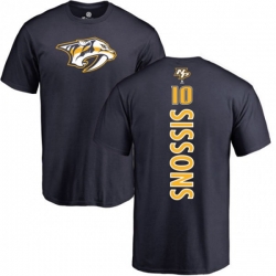 Nashville Predators #10 Colton Sissons Navy Blue Backer T-Shirt Nashville Predators #10 Colton Sissons Navy Blue Backer T-Shirt
