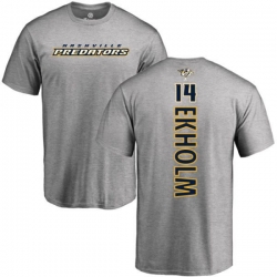 Nashville Predators #14 Mattias Ekholm Ash Backer T-Shirt Nashville Predators #14 Mattias Ekholm Ash Backer T-Shirt