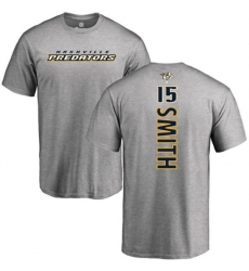 Nashville Predators #15 Craig Smith Ash Backer T-Shirt