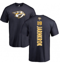 Nashville Predators #19 Calle Jarnkrok Navy Blue Backer T-Shirt