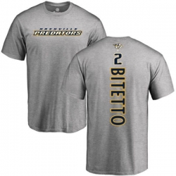 Nashville Predators #2 Anthony Bitetto Ash Backer T-Shirt Nashville Predators #2 Anthony Bitetto Ash Backer T-Shirt