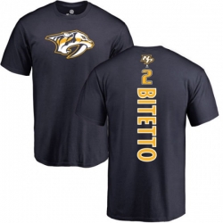 Nashville Predators #2 Anthony Bitetto Navy Blue Backer T-Shirt Nashville Predators #2 Anthony Bitetto Navy Blue Backer T-Shirt