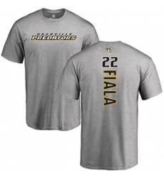 Nashville Predators #22 Kevin Fiala Ash Backer T-Shirt