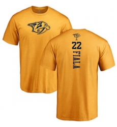 Nashville Predators #22 Kevin Fiala Gold One Color Backer T-Shirt