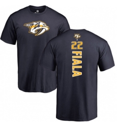 Nashville Predators #22 Kevin Fiala Navy Blue Backer T-Shirt