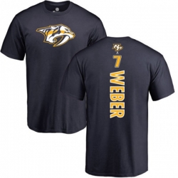 Nashville Predators #7 Yannick Weber Navy Blue Backer T-Shirt Nashville Predators #7 Yannick Weber Navy Blue Backer T-Shirt