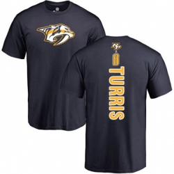 Nashville Predators #8 Kyle Turris Navy Blue Backer T-Shirt Nashville Predators #8 Kyle Turris Navy Blue Backer T-Shirt