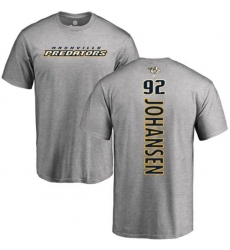 Nashville Predators #92 Ryan Johansen Ash Backer T-Shirt