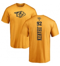 Nashville Predators #92 Ryan Johansen Gold One Color Backer T-Shirt