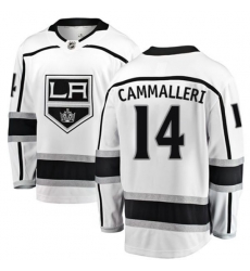 Los Angeles Kings #14 Mike Cammalleri Authentic White Away Fanatics Branded Breakaway NHL Jersey