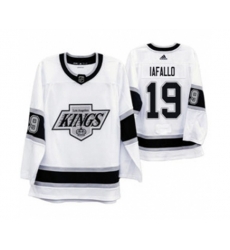 Los Angeles Kings #19 Alex Iafallo 2019-20 Heritage White Throwback 90s Hockey Jersey