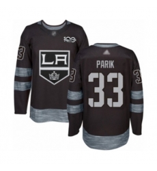 Los Angeles Kings #33 Lukas Parik Authentic Black 1917-2017 100th Anniversary Hockey Jersey
