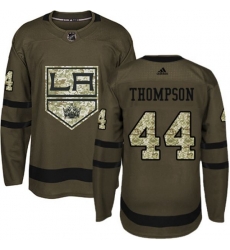 Los Angeles Kings #44 Nate Thompson Authentic Green Salute to Service NHL Jersey