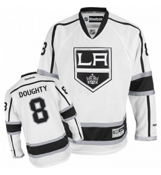 Los Angeles Kings #8 Drew Doughty Authentic White Away NHL Jersey