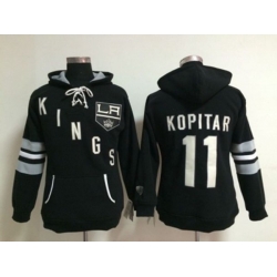 Los Angeles Kings #11 Anze Kopitar Black Jerseys Pullover Hooded