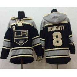 Los Angeles Kings #8 Drew Doughty Black-White Pullover Hooded