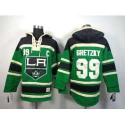 Los Angeles Kings #99 Wayne Gretzky Green Pullover Hooded
