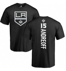 Los Angeles Kings #15 Andy Andreoff Black Backer T-Shirt