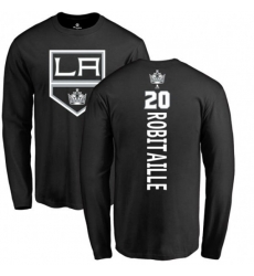 Los Angeles Kings #20 Luc Robitaille Black Backer Long Sleeve T-Shirt