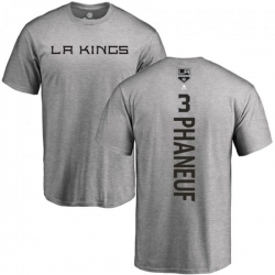 Los Angeles Kings #3 Dion Phaneuf Ash Backer T-Shirt