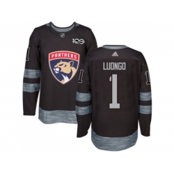 Florida Panthers #1 Roberto Luongo Black 1917-2017 100th Anniversary Stitched NHL Jersey