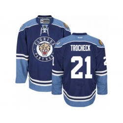 Florida Panthers #21 Vincent Trocheck Authentic Navy Blue Third NHL Jersey