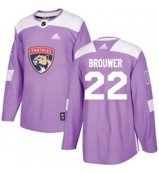 Florida Panthers #22 Troy Brouwer Authentic Purple Fights Cancer Practice NHL Jersey Florida Panthers #22 Troy Brouwer Authentic Purple Fights Cancer Practice NHL Jersey