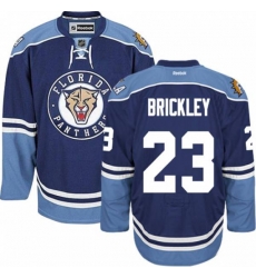 Florida Panthers #23 Connor Brickley Premier Navy Blue Third NHL Jersey