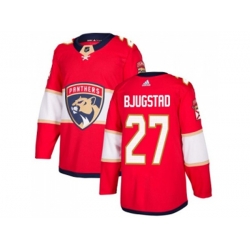 Florida Panthers #27 Nick Bjugstad Red Home Authentic Stitched NHL Jersey