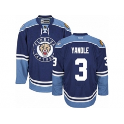 Florida Panthers #3 Keith Yandle Authentic Navy Blue Third NHL Jersey