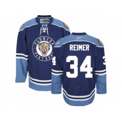 Florida Panthers #34 James Reimer Premier Navy Blue Third NHL Jersey