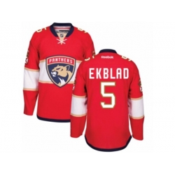 Florida Panthers #5 Aaron Ekblad Authentic Red Home NHL New Jersey