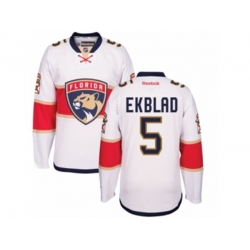 Florida Panthers #5 Aaron Ekblad Authentic White Away NHL New Jersey