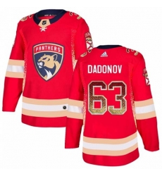 Florida Panthers #63 Evgenii Dadonov Authentic Red Drift Fashion NHL Jersey